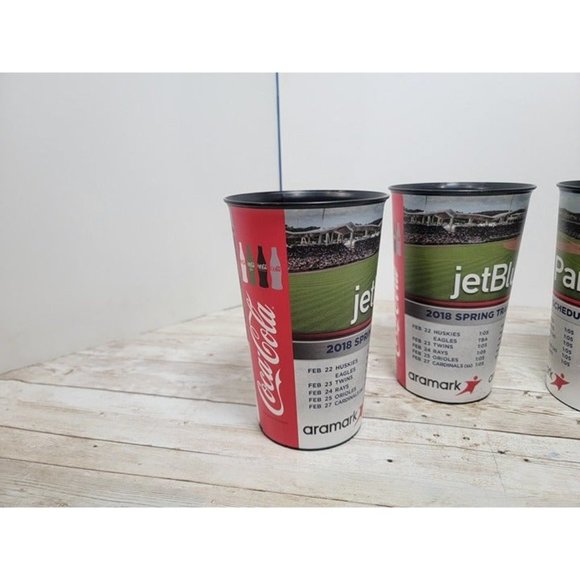 Boston Red Sox Jet Blue‎ Park 2018 Cups Set of 4 Souvenir - Picture 4 of 8